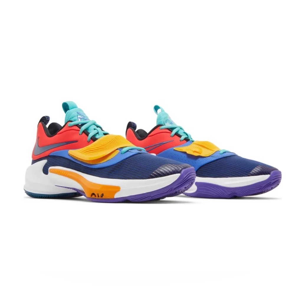 Nike Zoom Freak 3 AntetokounBros Red Navy Blue White Green DA0694-601 Mens sizes